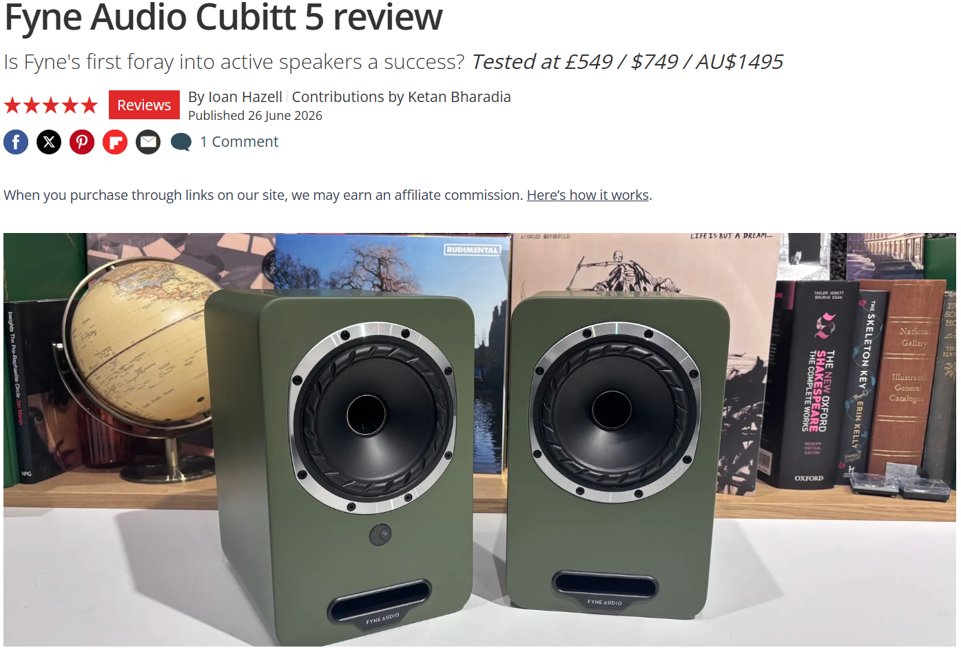 Fyne Audio Cubitt 5  pet zvezdica  What Hi-Fi